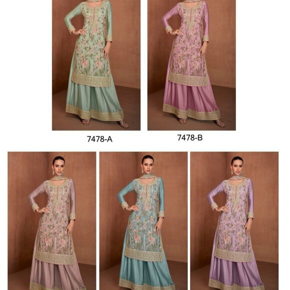 REAL CHINON SALWAR SUIT - Picture 2 of 12